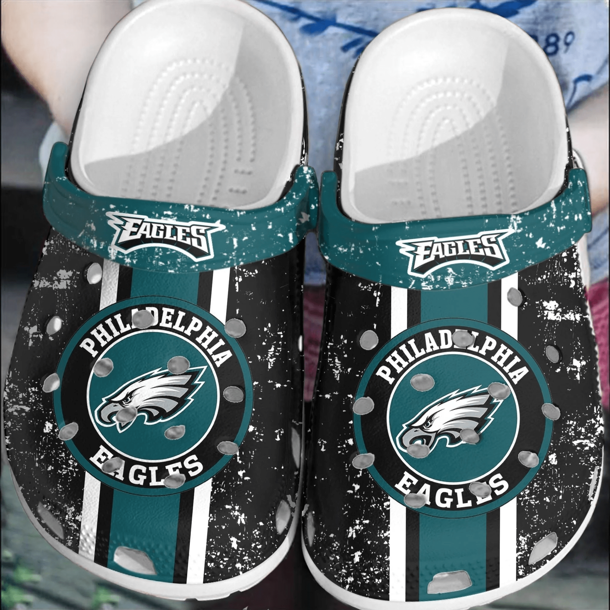 NFL Philadelphia Eagles Football Crocband Crocss Shoes Clogs Comfortable For Men Women