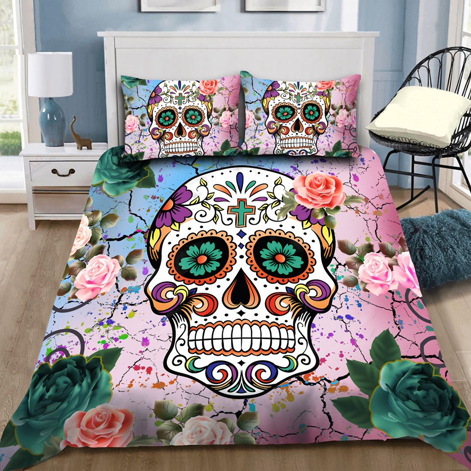 3D Sugar Skull Bedding Set Pl17062009