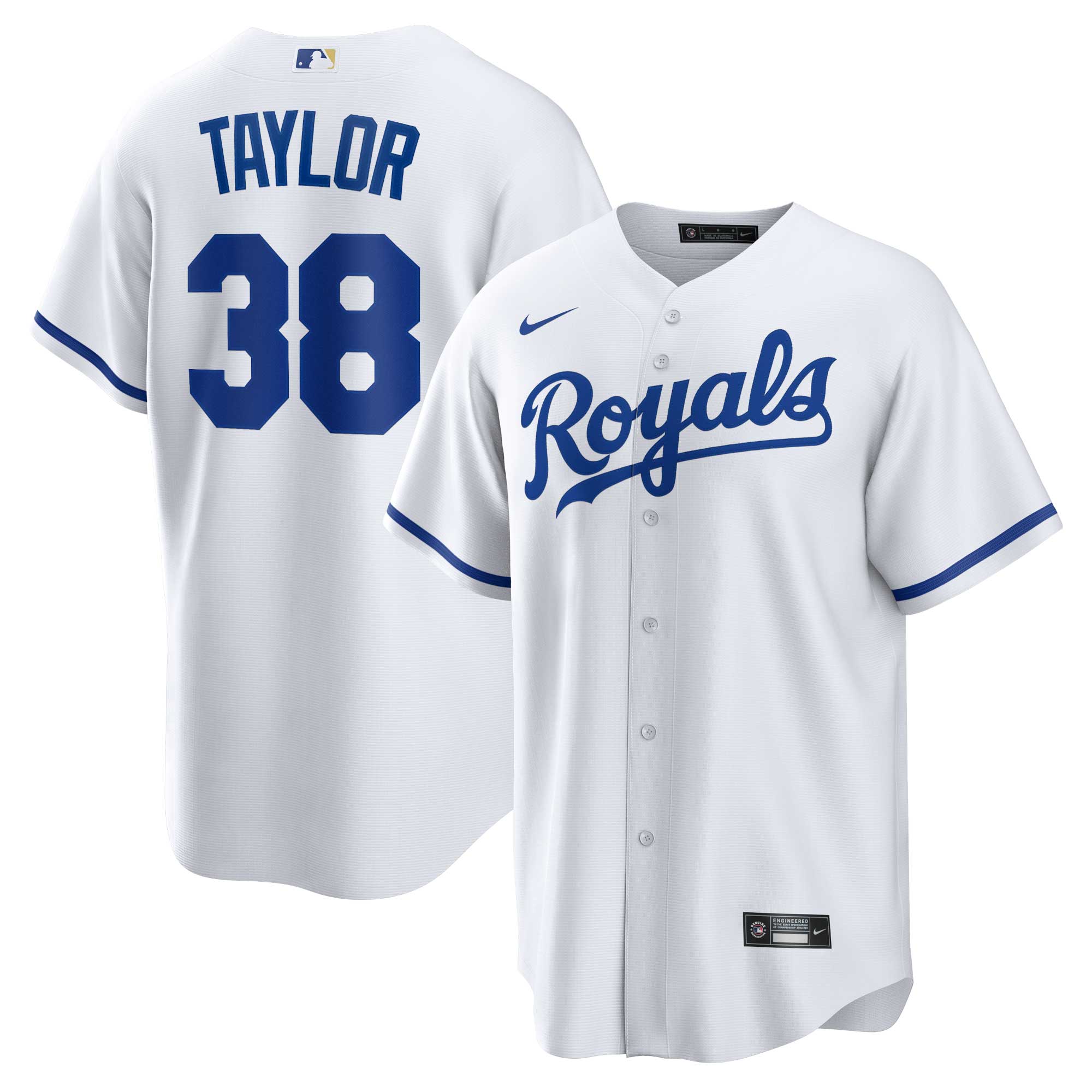 Men’s Kansas City Royals Josh Taylor White Home Replica Player Jersey