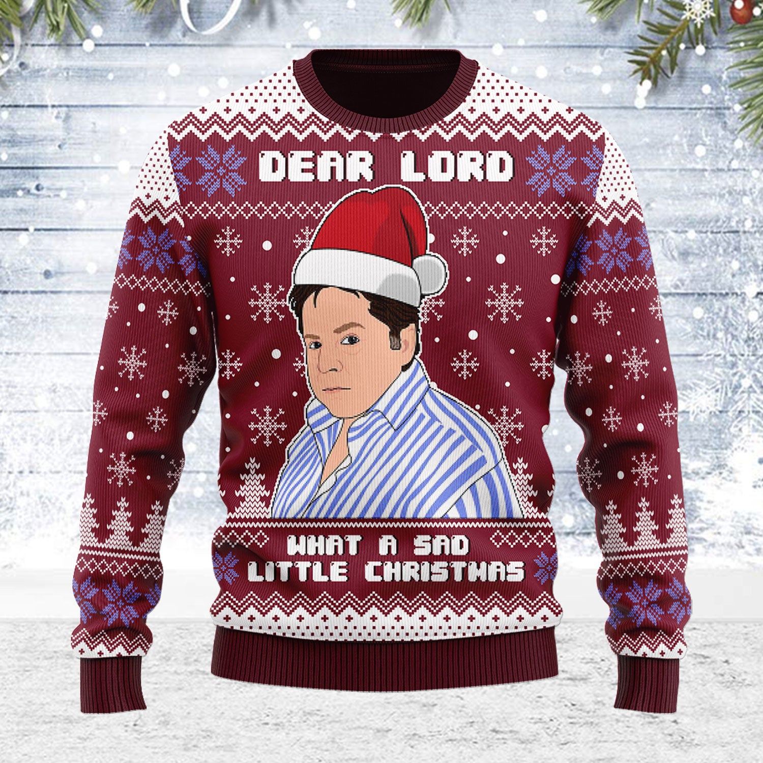 Customspig Ugly Christmas Sweater What A Sad Little Christmas 3D Apparel