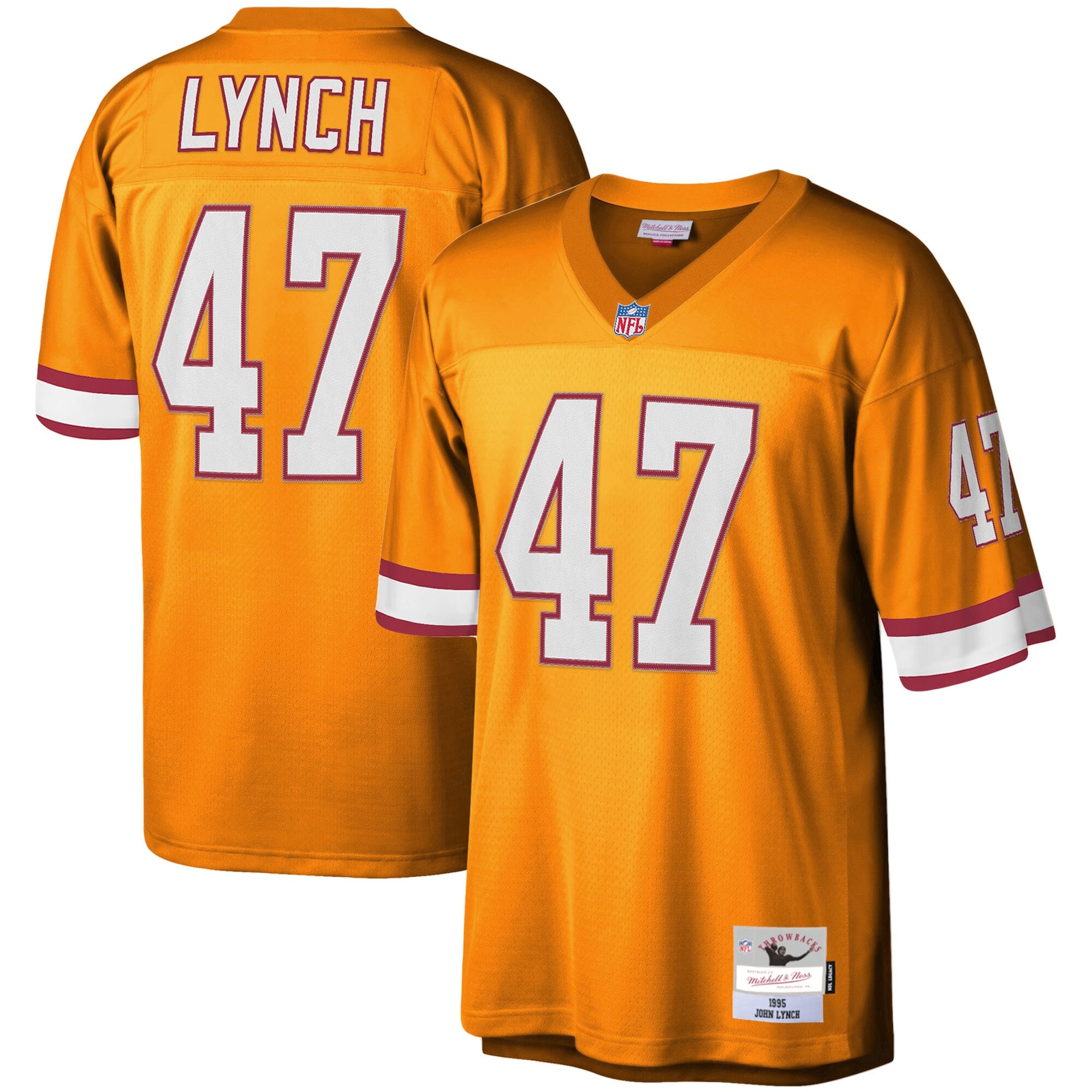 John Lynch Tampa Bay Buccaneers Mitchell & Ness Youth 1995 Retired Player Legacy Jersey – Orange