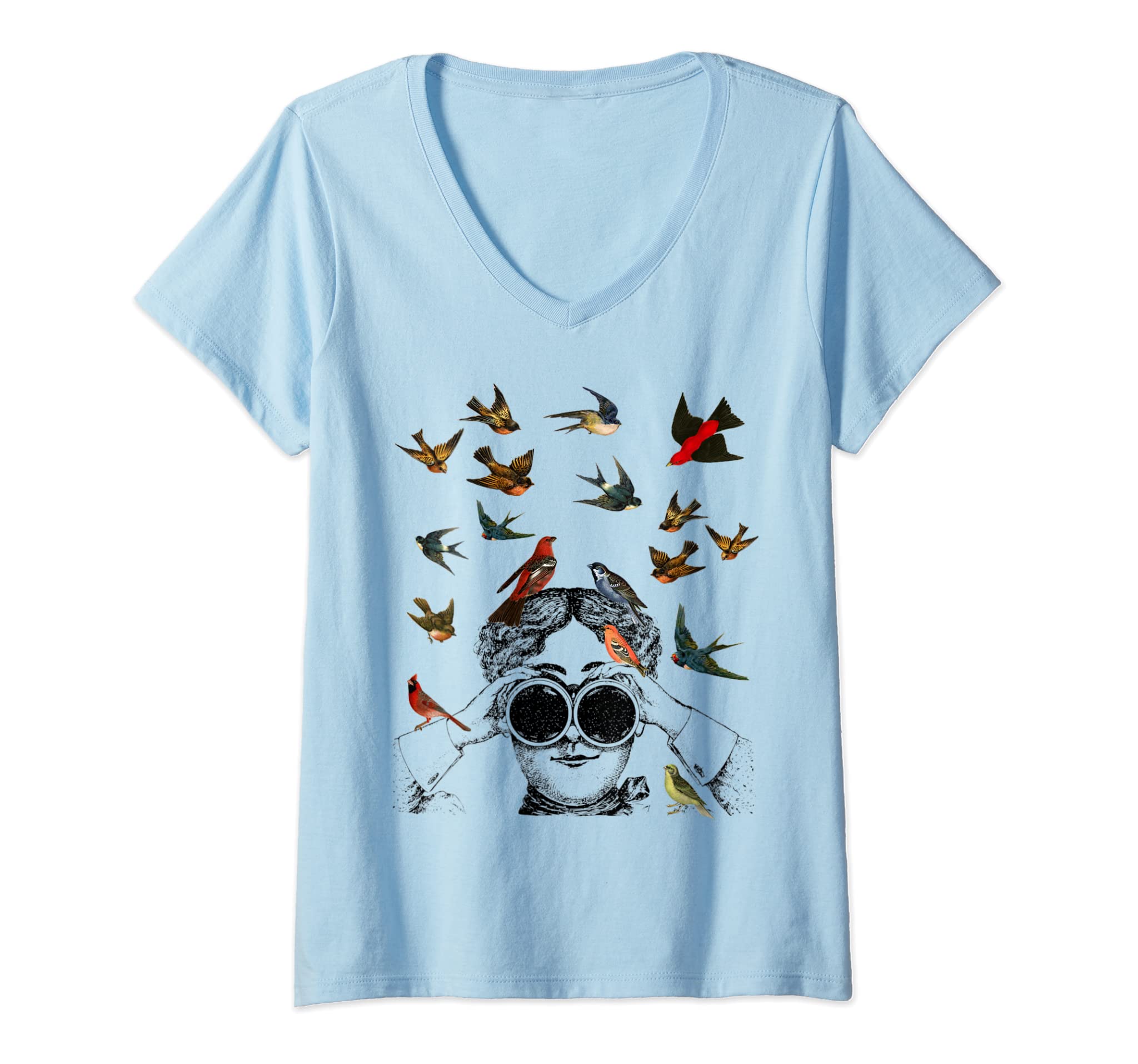 Womens Birdwatching gifts ornithologist twitcher Bird lover V-Neck