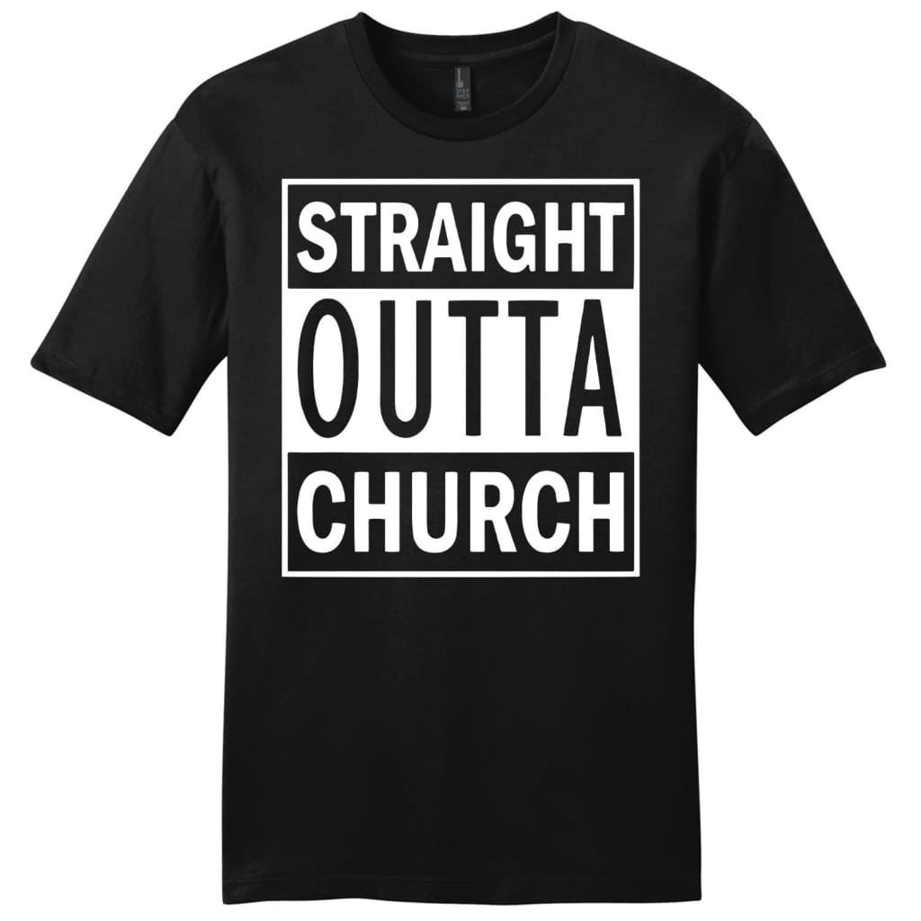 Straight Outta Church Mens Christian T-Shirt