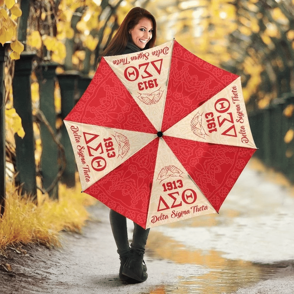 Getteestore Umbrellas – Delta Sigma Theta Floral Hand Sign Umbrella