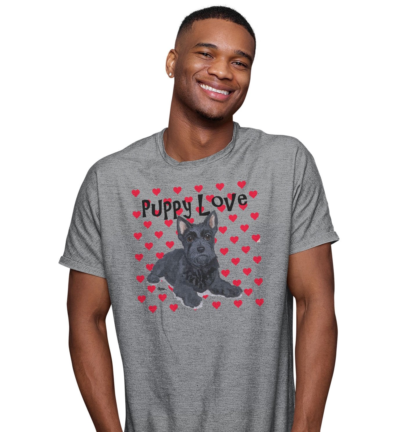 Scottie Puppy Love – Adult Unisex T-Shirt