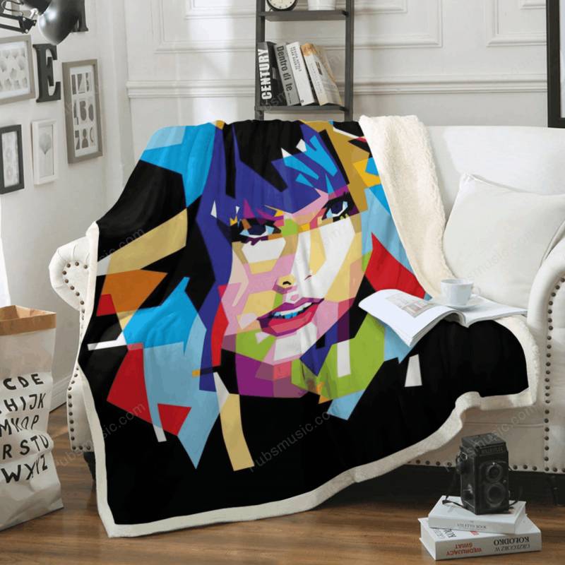 Taylor Swift in WPAP – Music Art For Fans Sherpa Fleece Blanket