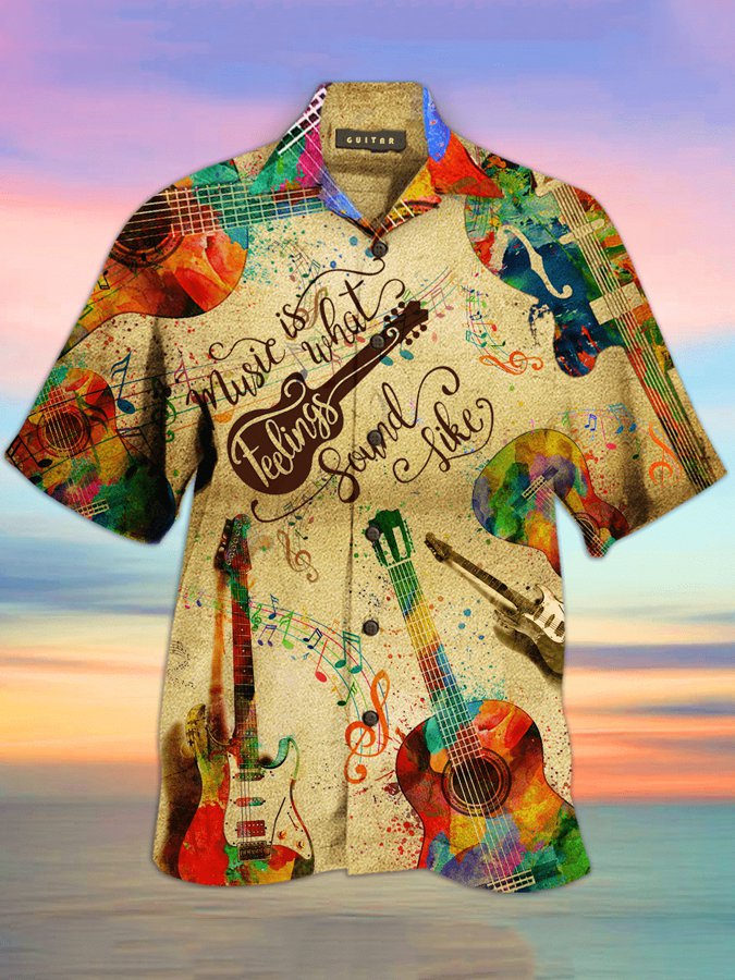 My Guitar Can Sing Christmas Hawaii Aloha Shirt Ha64852