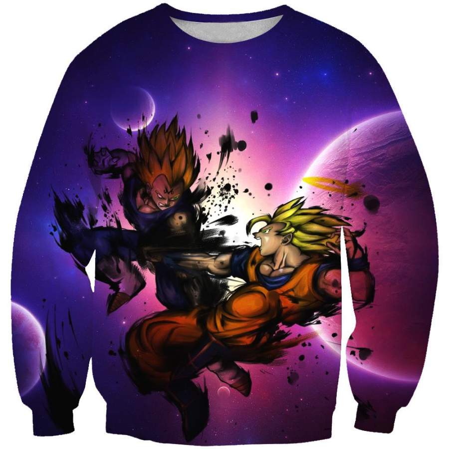 SSJ Goku vs Majin Vegeta Sweatshirt – Dragon Ball Z Clothing