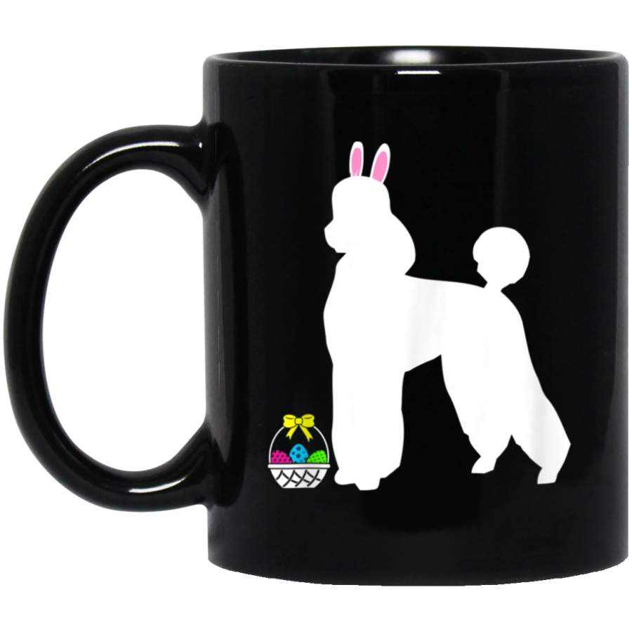 Poodle Easter Bunny Dog Silhouette Mug