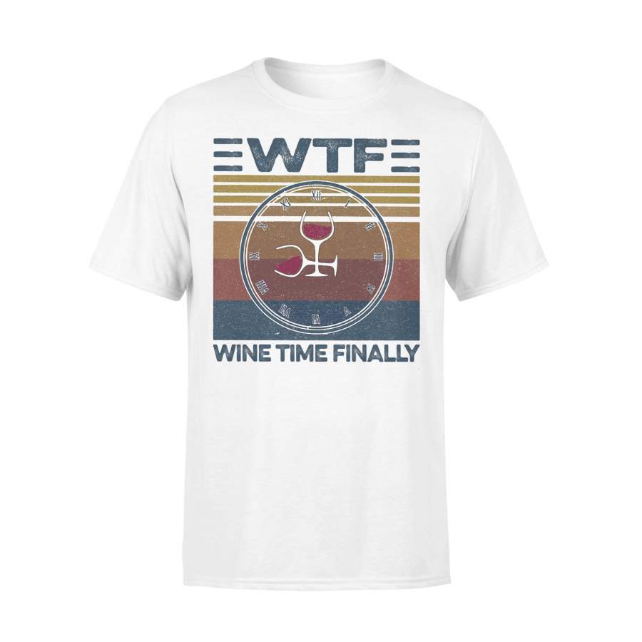 WTF Wine O’clock Time Finally Vintage T-shirt