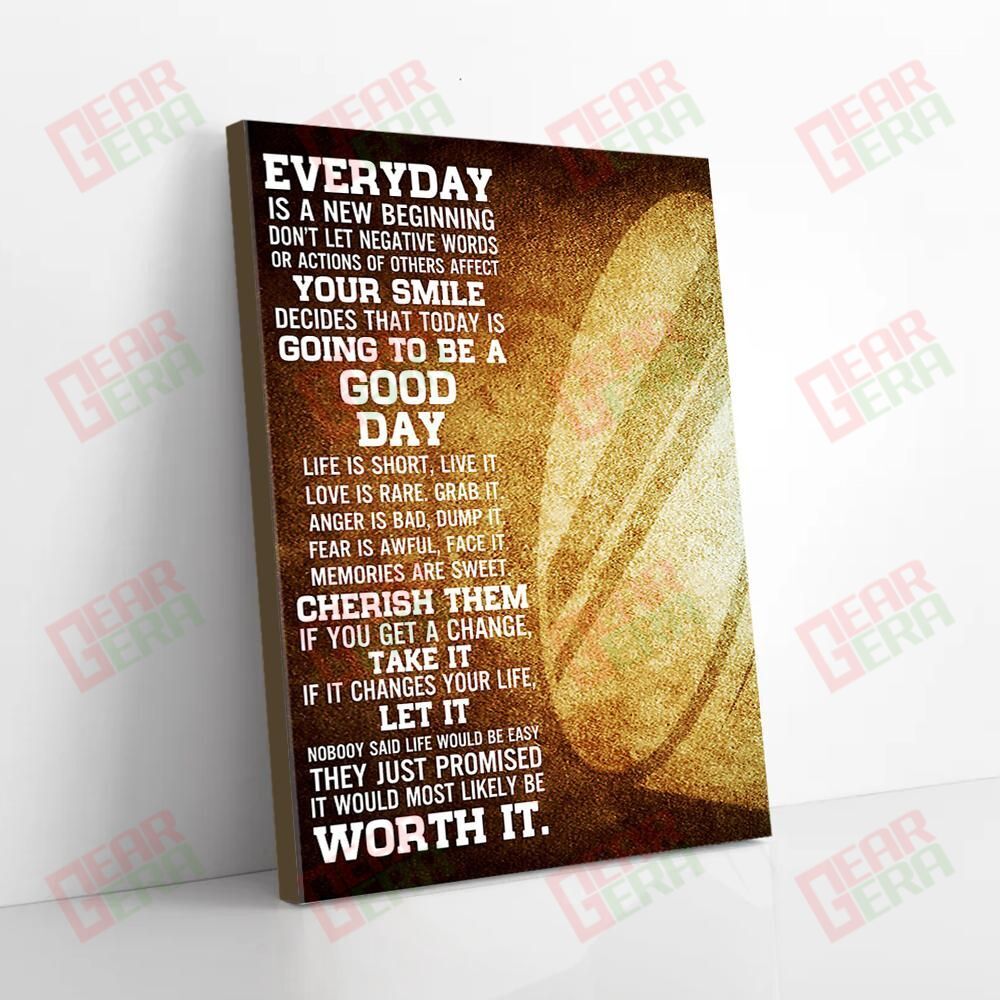 Best Canvas Prints Everyday Is A New Beginning Vintage Hockey Canvas Artistic Living Room Bedroom Bathroom Home Decoration