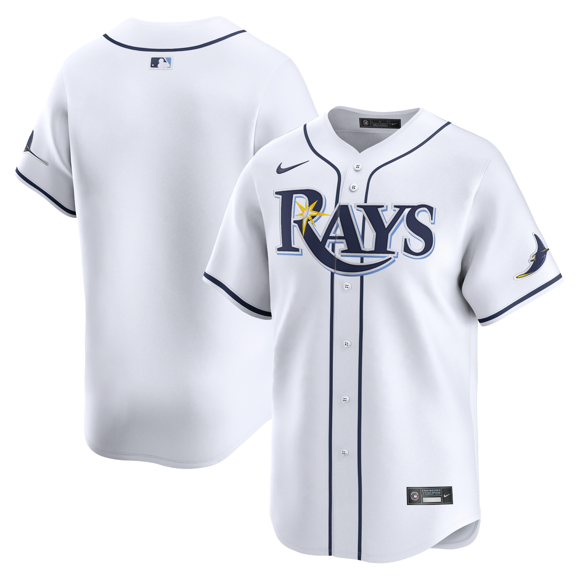 Tampa Bay Rays Youth Home Limited Jersey – White