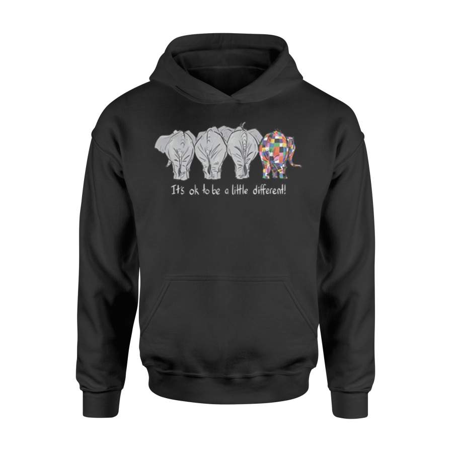 Autism Elephants It’s Ok To Be A Little Diferent Hoodie | Funny Autism Shirts