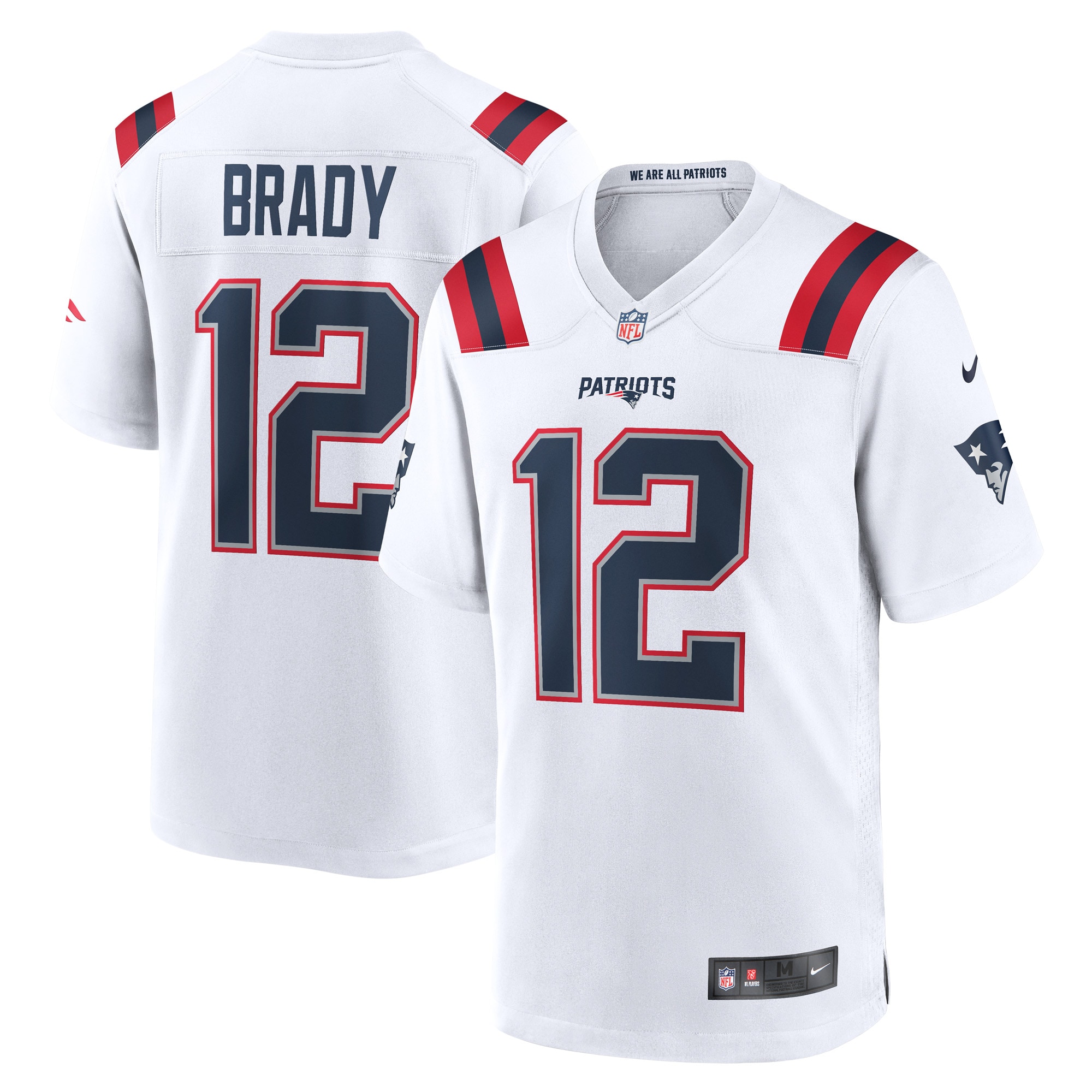 Men’s New England Patriots Tom Brady White Retired Game Jersey