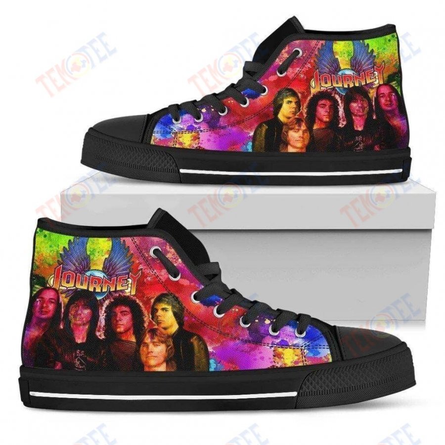 Mens Womens Journey Band Rock Band High Top Canvas Shoes Nice And Comfortable TMT438