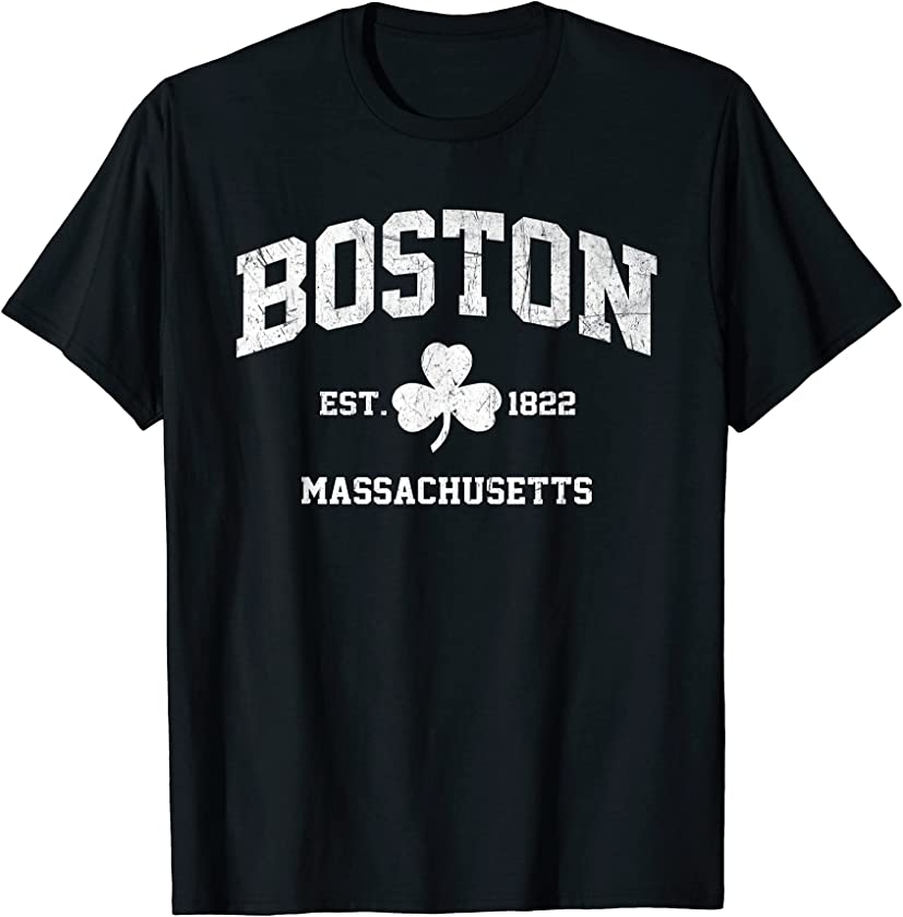 Boston Massachusetts MA USA vintage state Athletic style T-Shirt