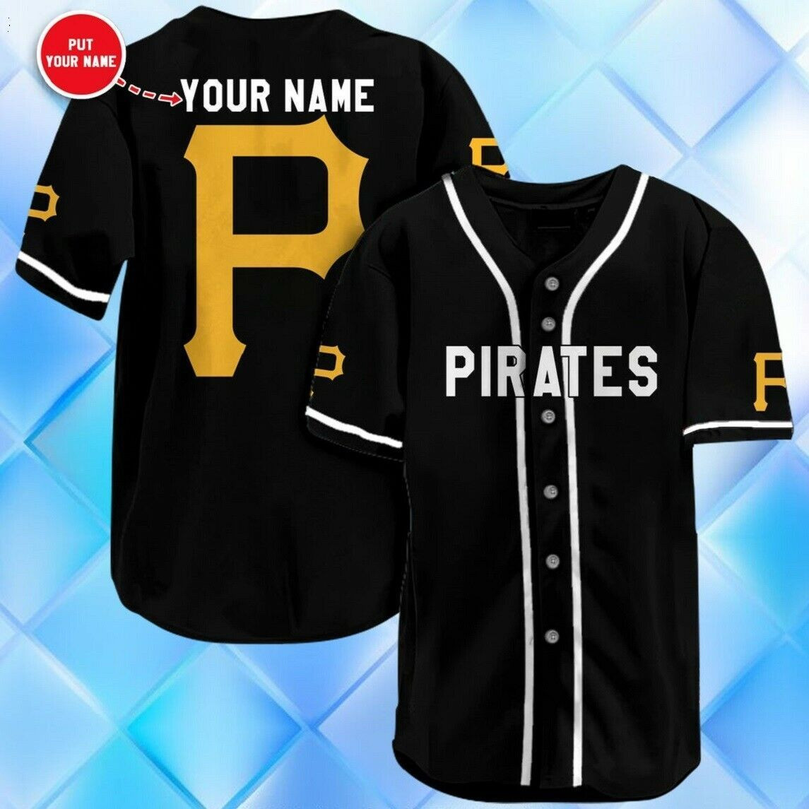 [Custom Name] Pittsburgh Pirates All Over Print Baseball Jersey For Fans