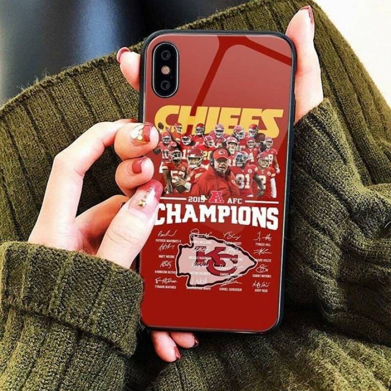 Chiefs Champions 2019 Afc Kansas City Chiefs Logo Football Team Players’ And Coach Signatures Awesome Gift For Kansas City Chiefs Lovers Carmine Phone Case