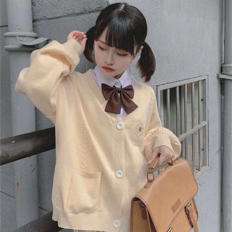 Cardigan Women Harajuku Loose Sweaters Student Preppy Sweet Girl Cute Knitwear New All-match Soft Hot Sale Basic Coats Women alx