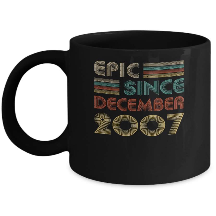 Epic Since December 2007 Vintage 13th Birthday Gifts Mug