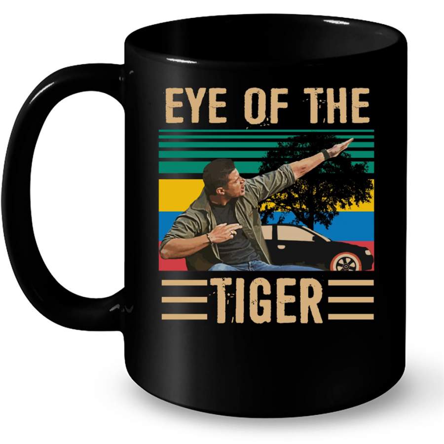 Eye Of The Tiger, Classic VIntage – Full-Wrap Coffee Black Mug