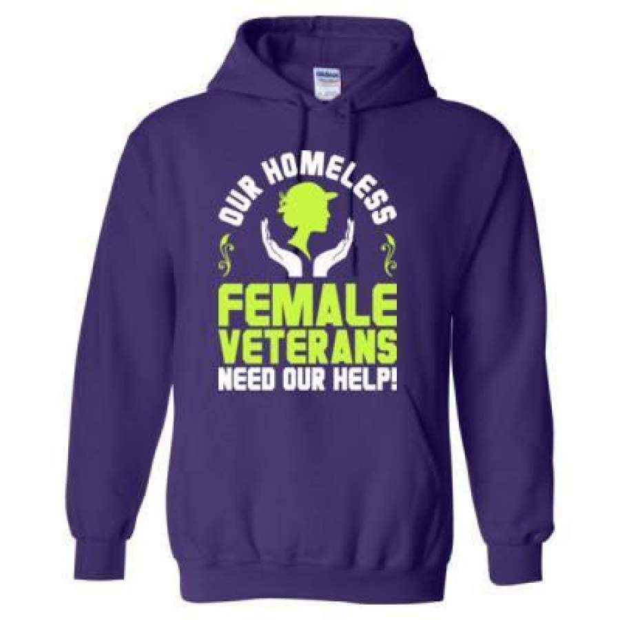 AGR Our Homeless Female Veterans Need Our Help – Heavy Blend™ Hooded Sweatshirt