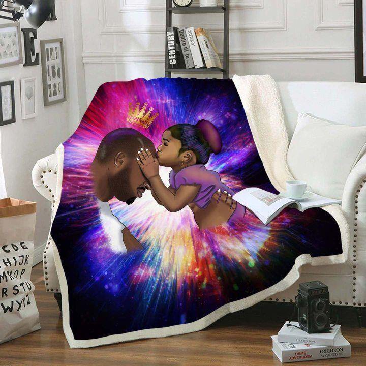 Black Daddy Endless Love  – Best Idea Gift For Dad, Gift For Home Decor, Gift For Family  – Fleece Blanket