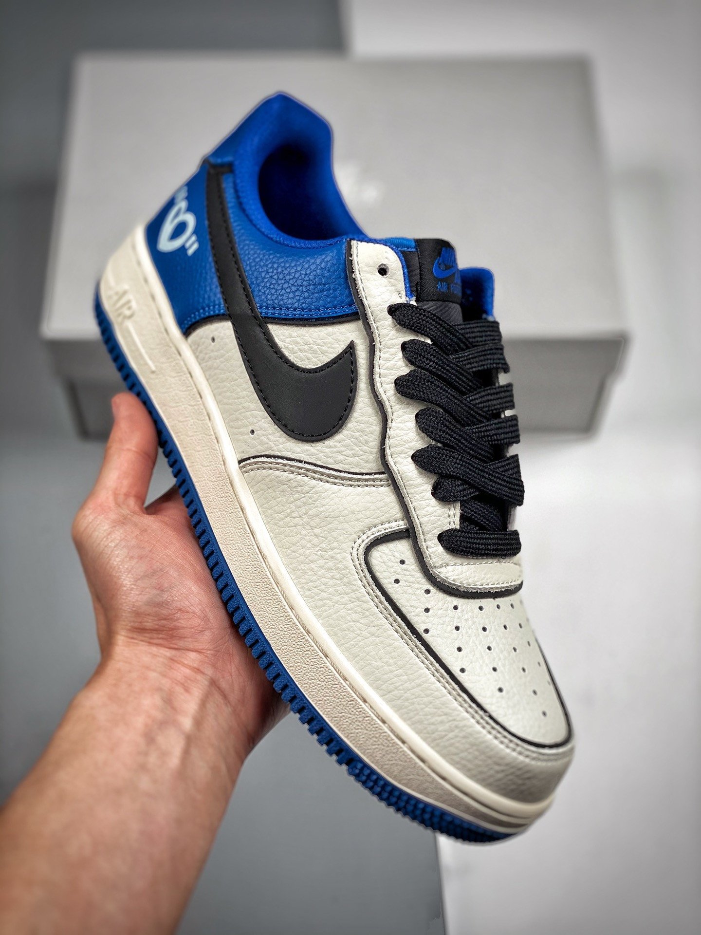 Custom Nike Air Force 1 Low Valentine s Day White Blue Black 5341015