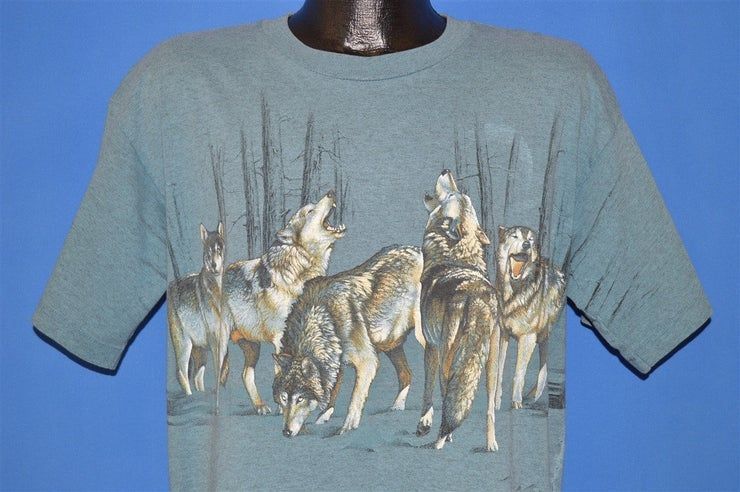 90S Wolves Howling At The Moon Shirt