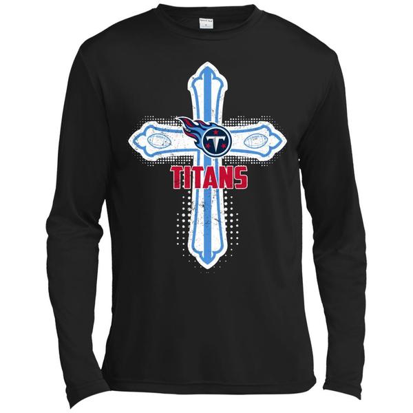 Tennessee Titans America Sport Cross Premium Long Sleeve T-Shirt