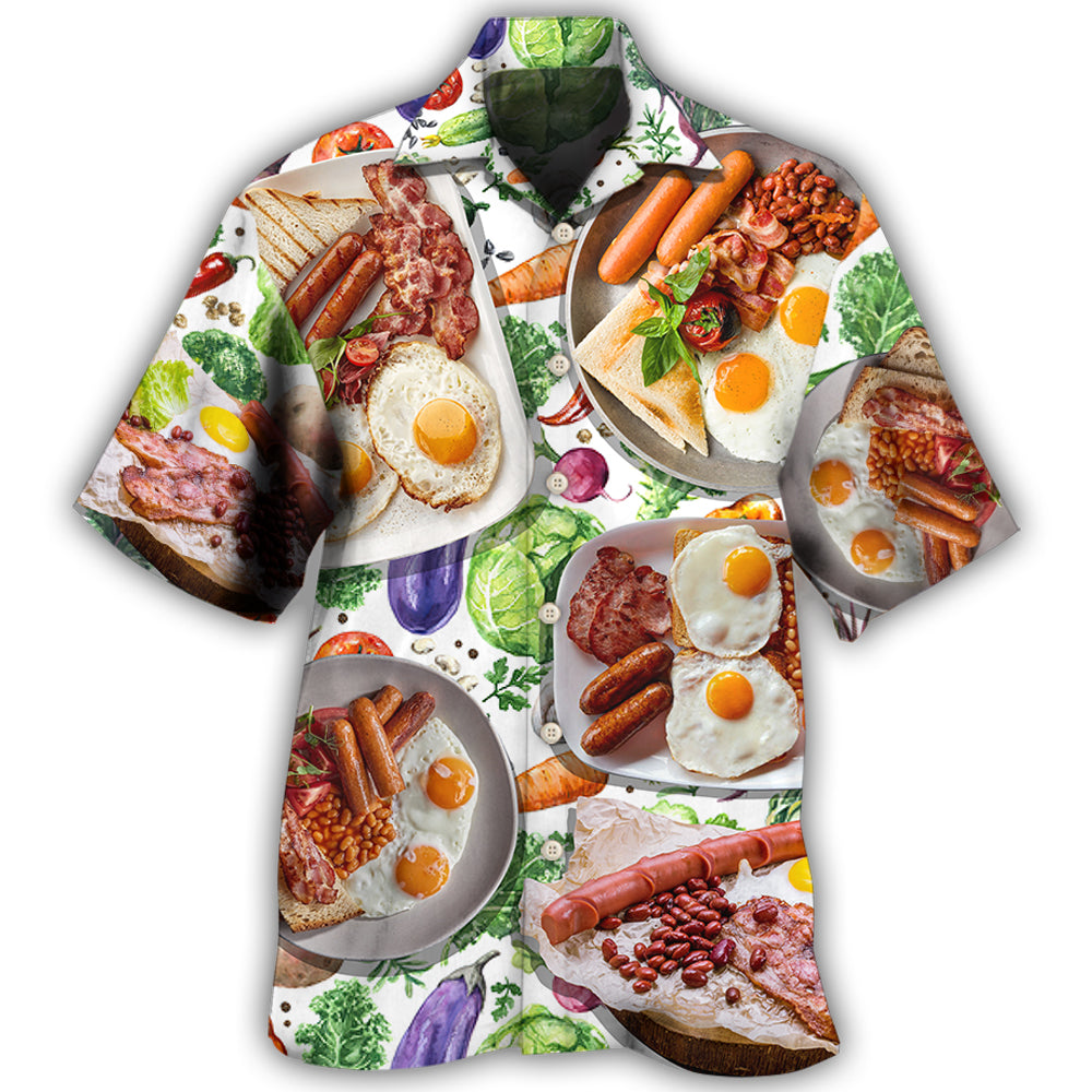 Food Breakfast Sausage Art Style Hawaii Shirt Ha48456