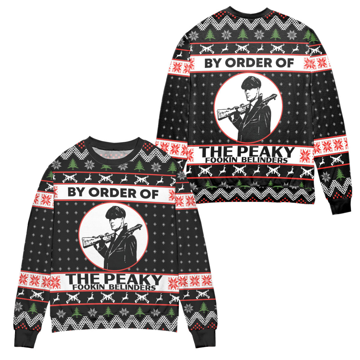 Thomas Shelby By Order Of The Peaky Fookin Blinders Ugly Christmas Sweater – All Over Print 3D Sweater