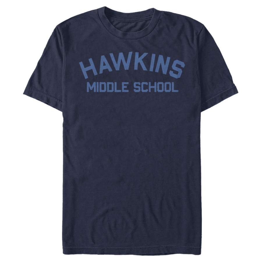 Stranger Things Men’s Hawkins Middle School  T Shirt