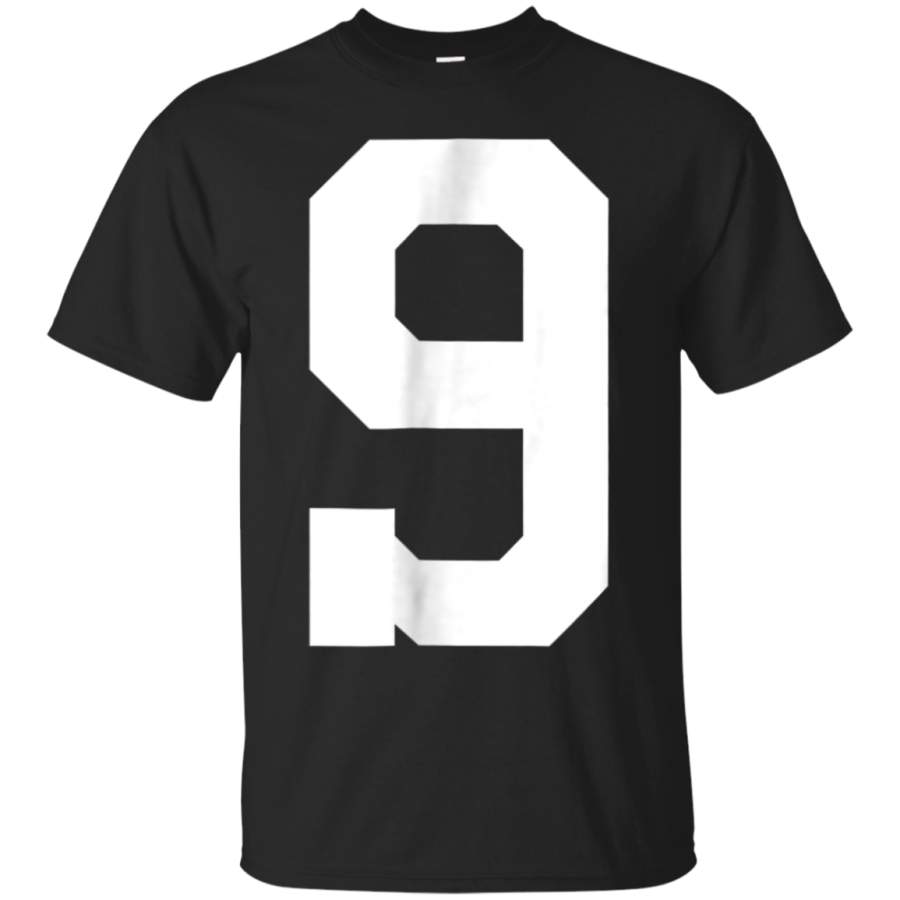 AGR 9 Sports Jersey Number T-Shirt for Team Fan Player Coach