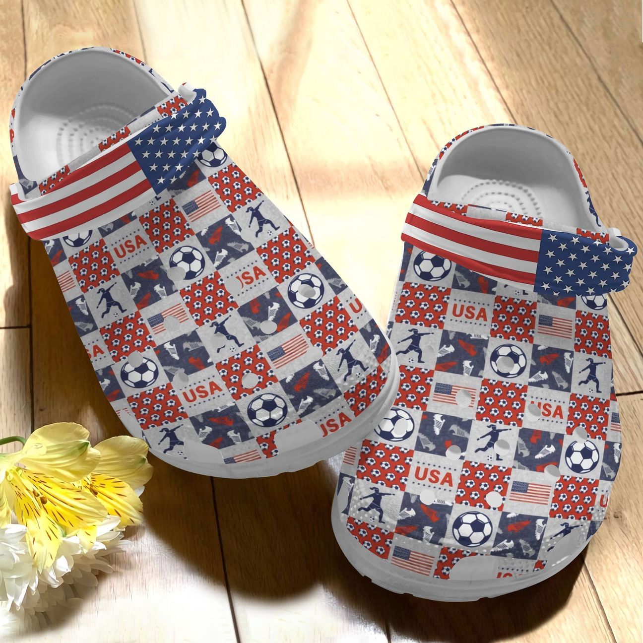 Soccer Personalize Clog, Custom Name, Text, Fashion Style For Women, Men, Kid, Print 3D American Soccer Male And Female Versions