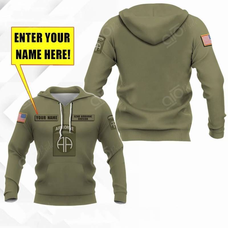 82nd Airborne Division Custom Personalized All Over Print Hoodies