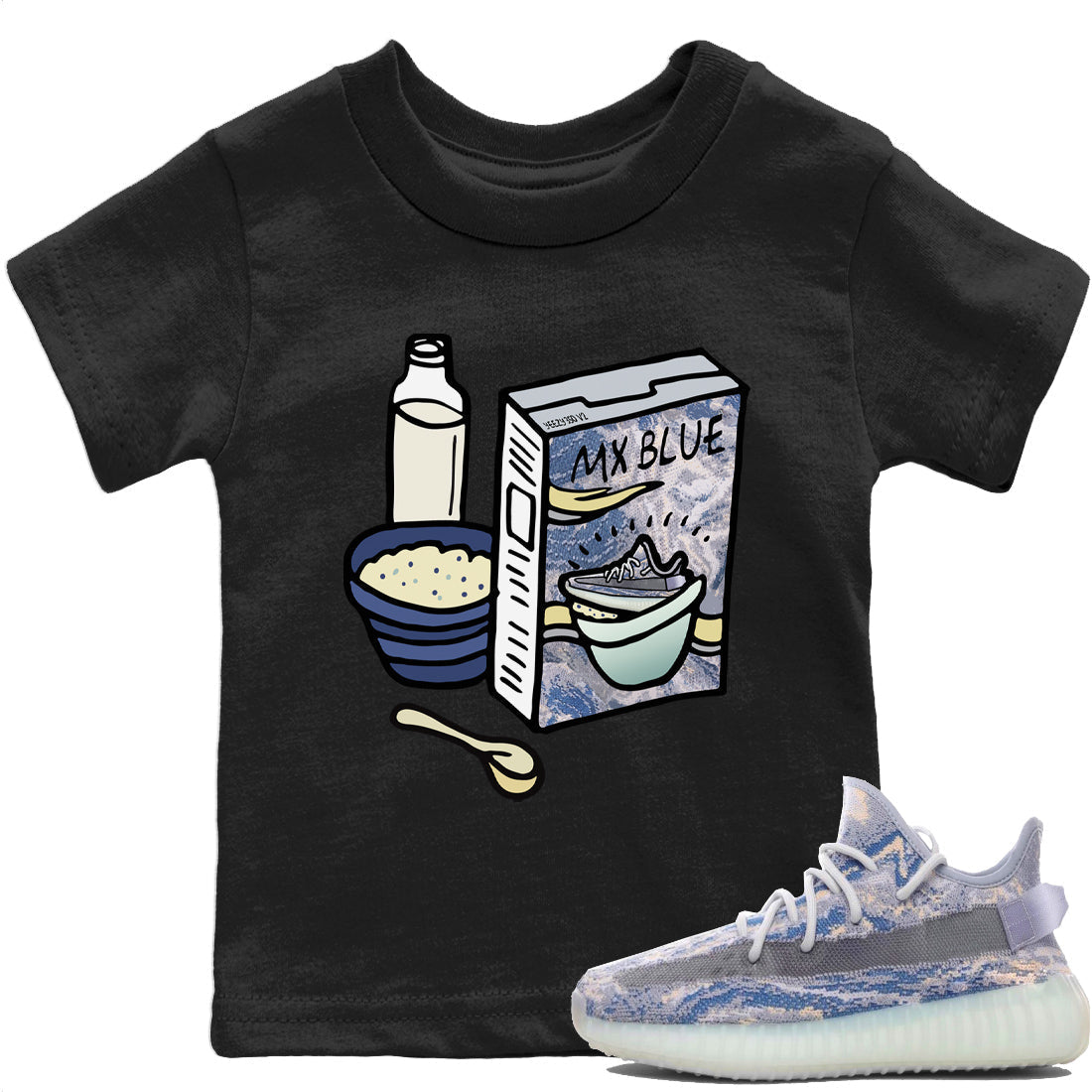 Breakfast Cereal T-Shirt – Yeezy 350 Mx Blue Baby & Youth