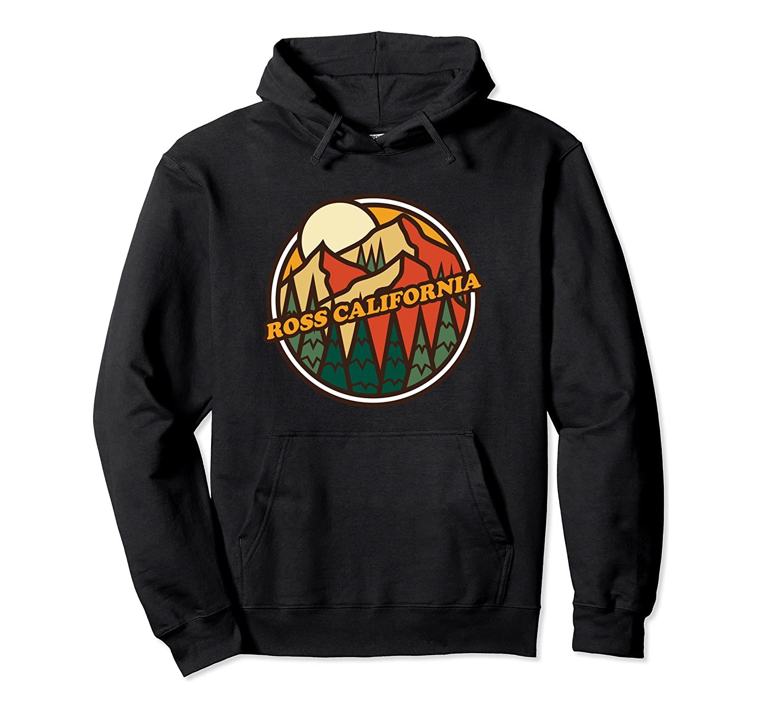 Vintage Ross, California Mountain Hiking Souvenir Print Pullover Hoodie T-Shirt, Sweatshirt, Tank Top