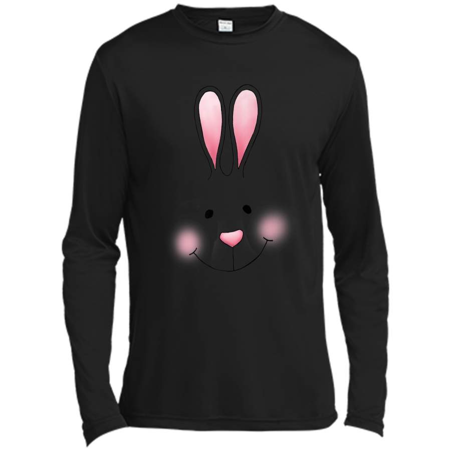 Bunny Face Cute Easter T-Shirt Long Sleeve Moisture Absorbing Shirt