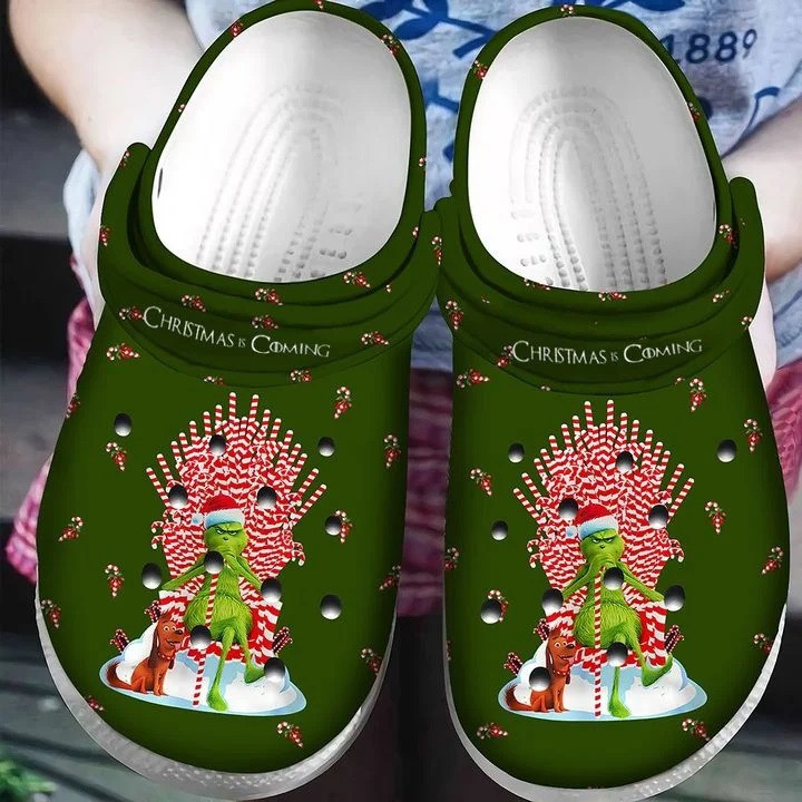 Christmas Is Coming Grinch Crocband Clog Shoes For Men Women