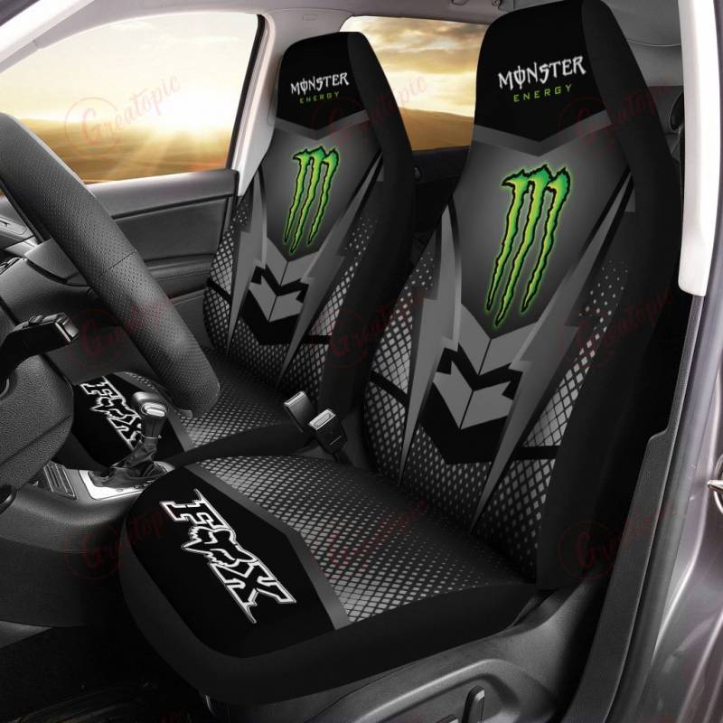 Monster Energy- NCT Car Seat Cover (Set of 2) Ver1 (Black)