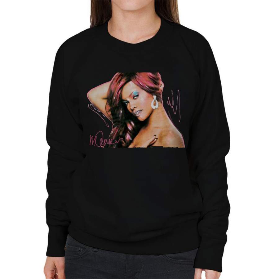 Sidney Maurer Original Portrait Of Rihanna Drop Earrings Women’s Sweatshirt