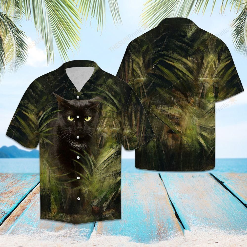 Black Cat So Cool Awesome Hawaiian Shirt Ha9891