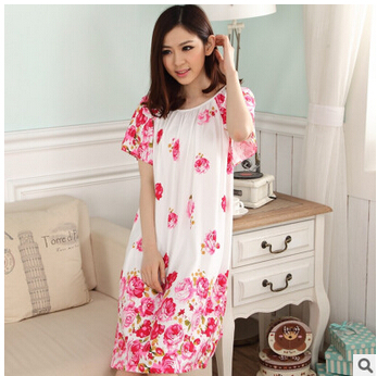 2020 Free Shipping Woman Spring Summer Cotton Plus size Nightgown Girl’s Soft Sleepshirts Female Sleepwear Nightdress Q934 alx