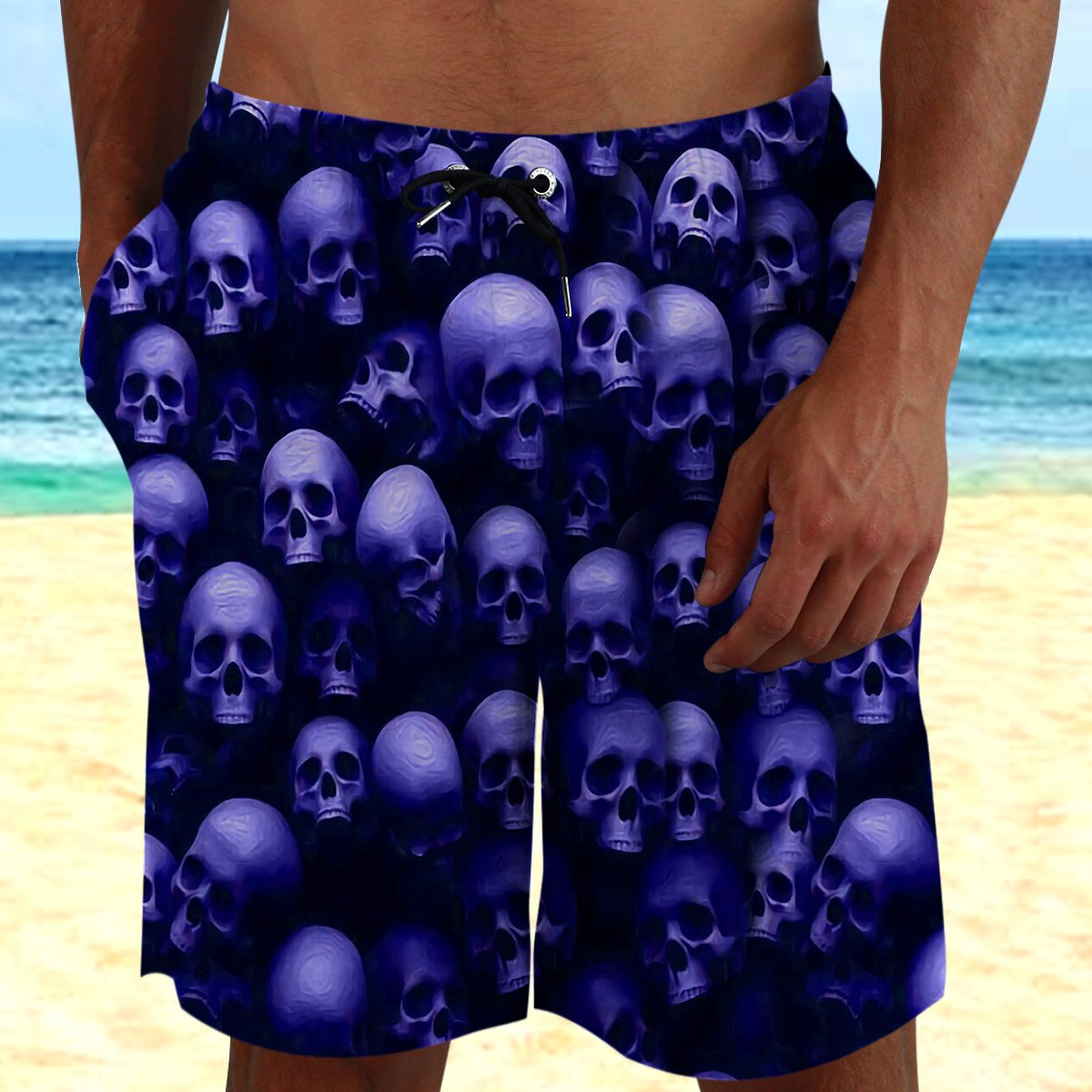 Skull 37 Hawaii Beach Shorts Colorful S Ha85986