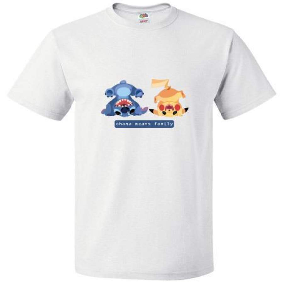 Stitch & Pikachu Men/Women 3D All-Over Print Tshirt