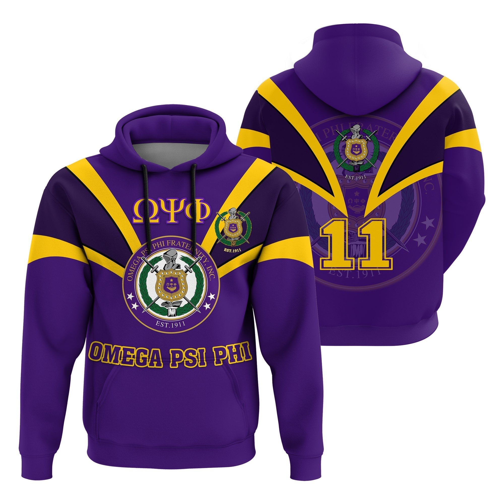 Fraternity Hoodie – Omega Psi Phi Pullover – Tusk Style