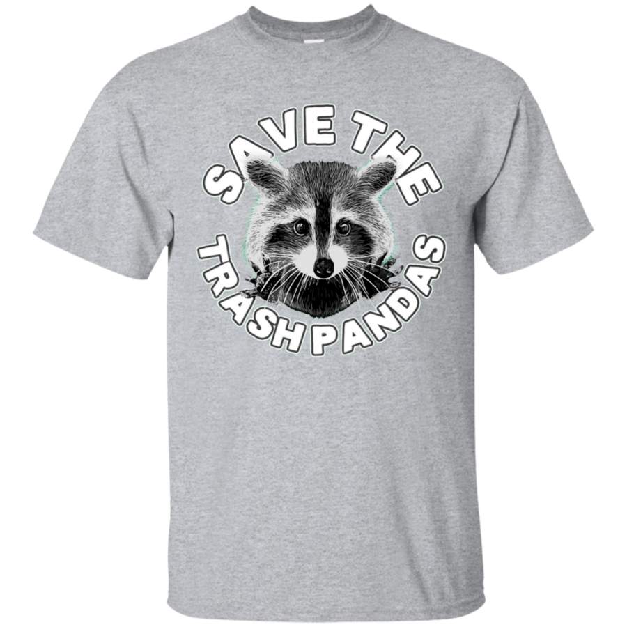 AGR Save the Trash Pandas Raccoon Animal T-shirt