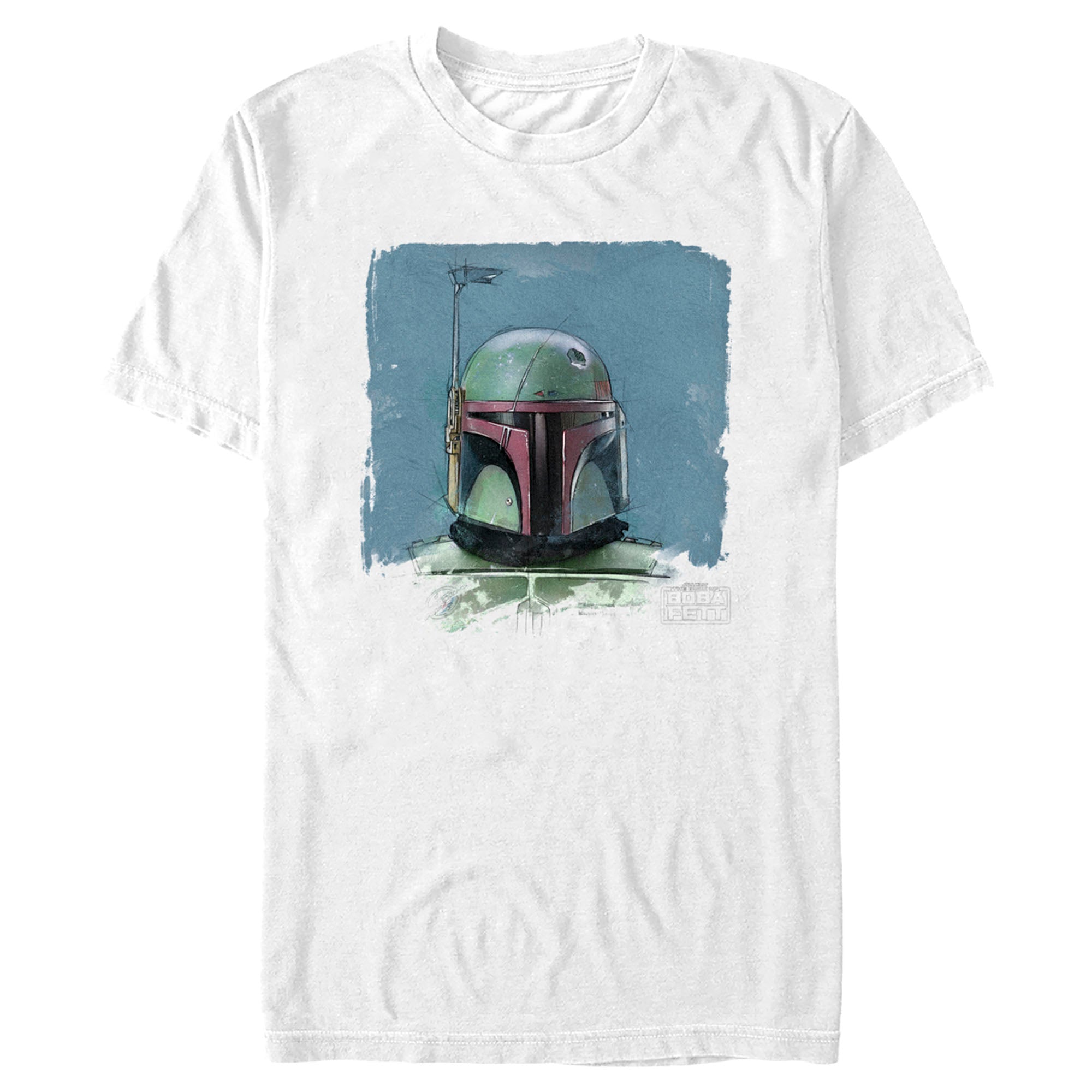 The Book Of Boba Fett Men’S Watercolor Portrait  T-Shirt