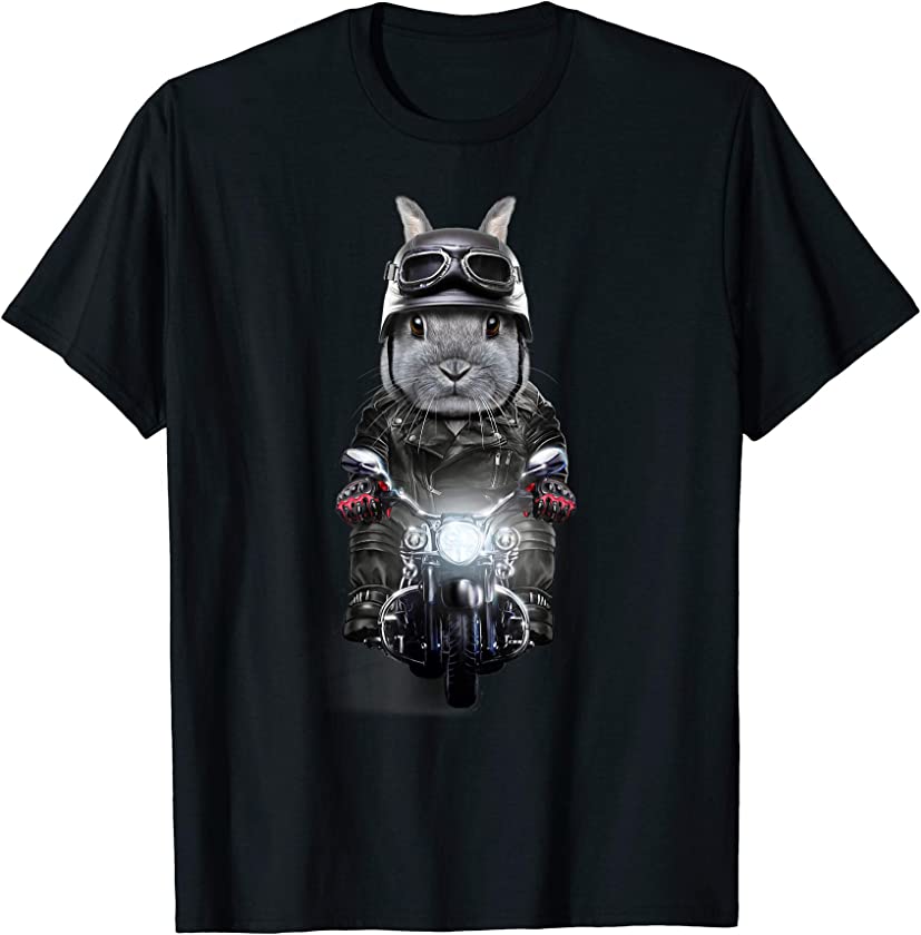 Netherland Dwarf Rabbit Ride Motorcycle – T-Shirt